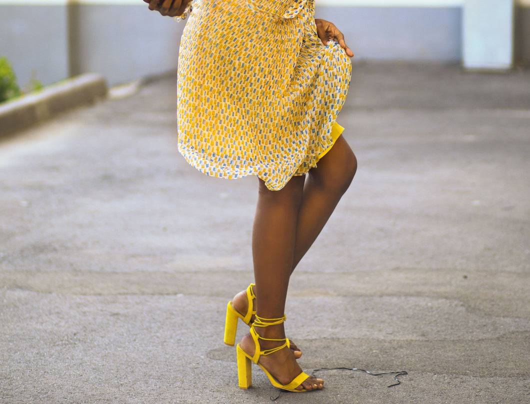 Premium Photo | Women's bright yellow shoes